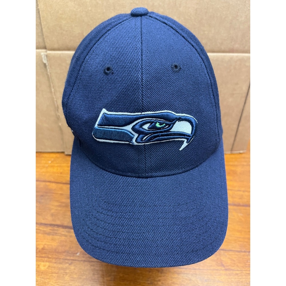 Y2K-era Reebok "NFL Team Apparel On-Field" Seattle Seahawks adjustable hat.